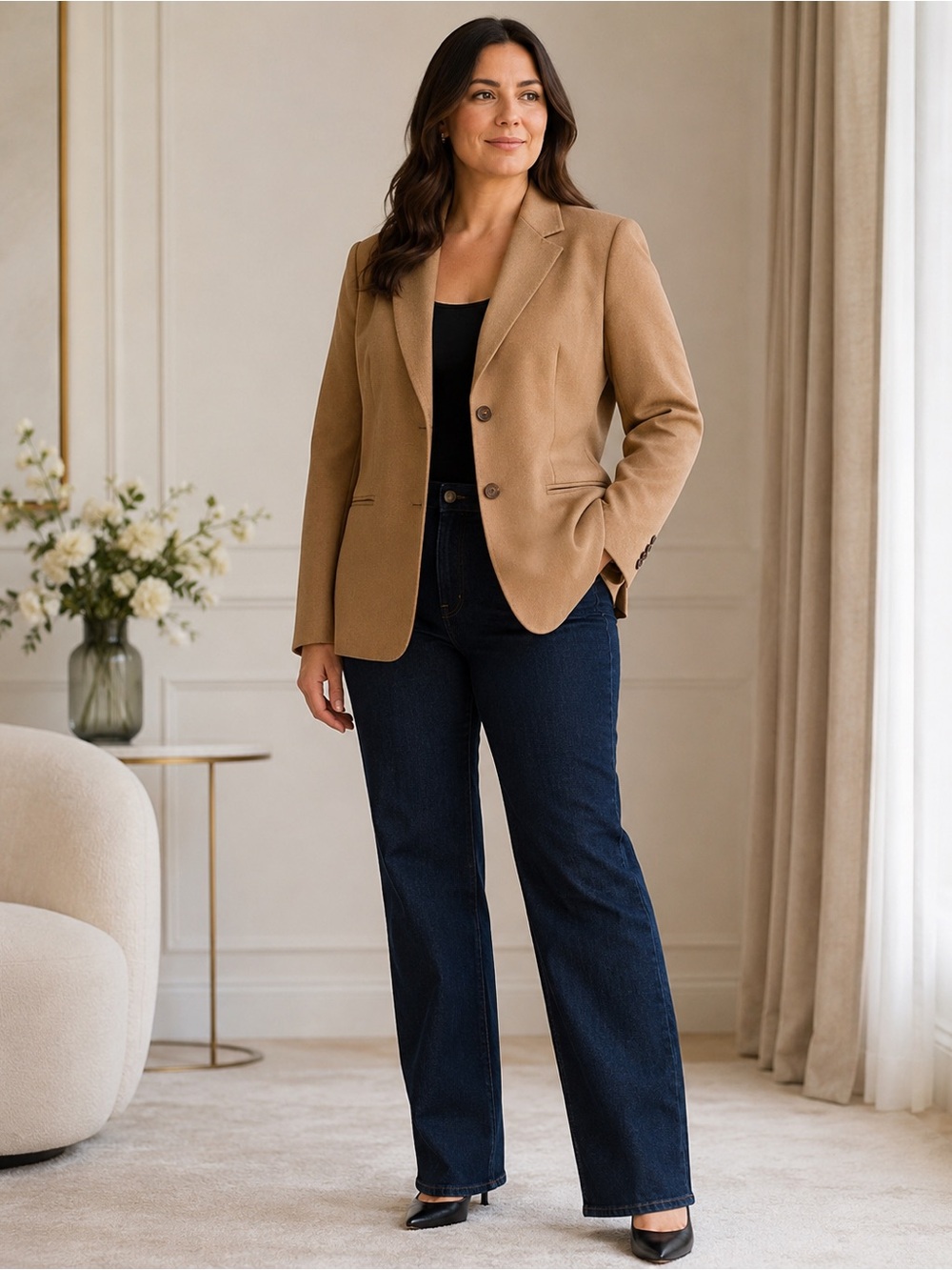 Max Mara Palude 100% Camel Hair Blazer Jacket Tan NWT Size 16 Luxury Classic